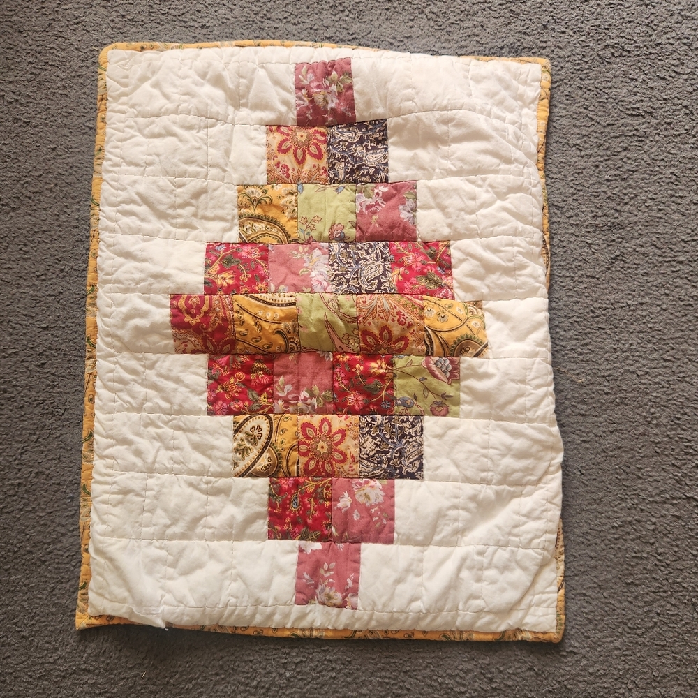 POTTERY BARN Pillow Case Sham Patchwork Floral Paisley Home Bedding 20 x 26